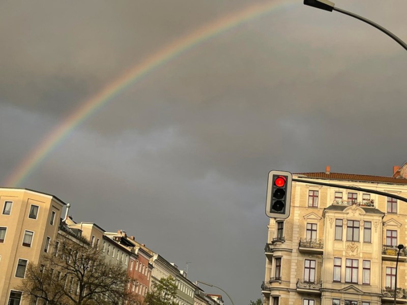 Regenbogen über der&nbsp;Bergmannstraße