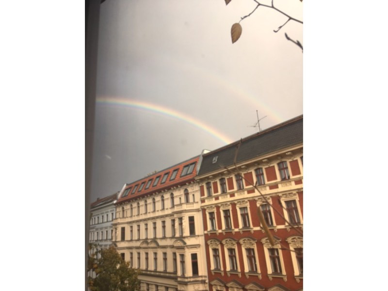 Ein Regenbogen, geliefert von Sturmtief&nbsp;Ignatz