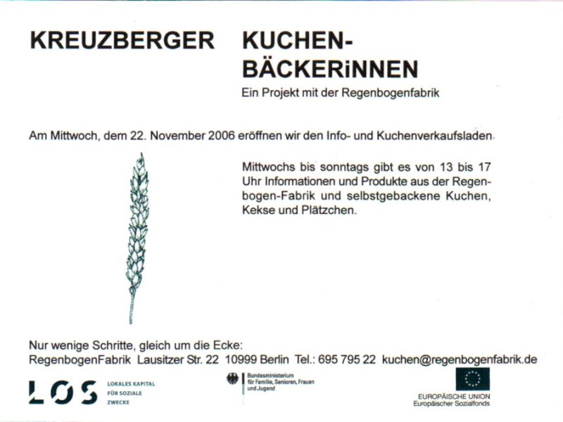 2006 | Eröffnung Kuchenbäckerinnen – Ein Rückblick von Maria&nbsp;Marchetta