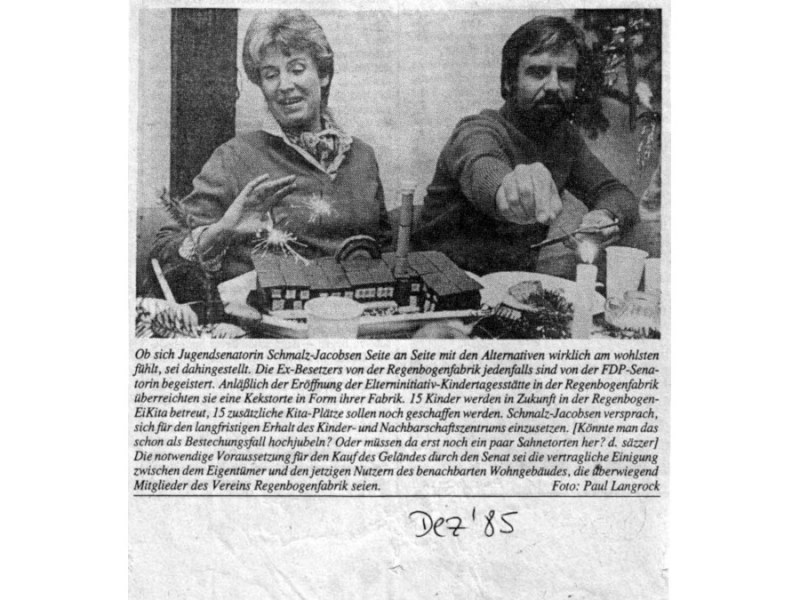 1985 | Aus der Großpflegestelle mit 8 Kindern wird eine Eltern-Initiativ-Kindertagesstätte mit 15&nbsp;Plätzen