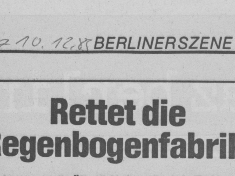 1983 | Rettet die Regenbogenfabrik!
